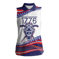 United States Hockey Personalized Women Sleeveless Polo Shirt Losing Teeth Winning Wars Since 1776 White Style