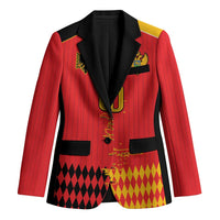 Custom Albania Montenegro Cultural Half Flag Blazer Scratch Style