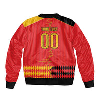 Custom Albania Montenegro Cultural Half Flag Sleeve Zip Bomber Jacket Scratch Style