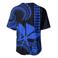 Custom Hawaii Baseball Jersey Paradise of the Pacific Tribal Kakau for King Kamehameha Day - Blue LT9 - Wonder Print Shop