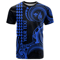 Custom Hawaii T Shirt Paradise of the Pacific Tribal Kakau for King Kamehameha Day - Blue - Wonder Print Shop