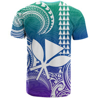 Custom Hawaii T Shirt Paradise of the Pacific Tribal Kakau for King Kamehameha Day - Gradient - Wonder Print Shop