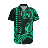 Custom Hawaii Hawaiian Shirt Paradise of the Pacific Tribal Kakau for King Kamehameha Day - Green - Wonder Print Shop