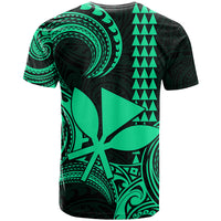 Custom Hawaii T Shirt Paradise of the Pacific Tribal Kakau for King Kamehameha Day - Green - Wonder Print Shop