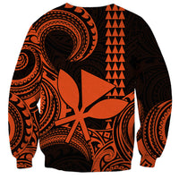 Custom Hawaii Sweatshirt Paradise of the Pacific Tribal Kakau for King Kamehameha Day - Orange - Wonder Print Shop