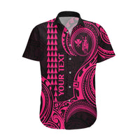 Custom Hawaii Hawaiian Shirt Paradise of the Pacific Tribal Kakau for King Kamehameha Day - Pink - Wonder Print Shop