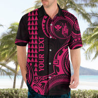 Custom Hawaii Hawaiian Shirt Paradise of the Pacific Tribal Kakau for King Kamehameha Day - Pink - Wonder Print Shop