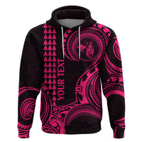 Custom Hawaii Hoodie Paradise of the Pacific Tribal Kakau for King Kamehameha Day - Pink - Wonder Print Shop