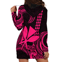 Custom Hawaii Hoodie Dress Paradise of the Pacific Tribal Kakau for King Kamehameha Day - Pink - Wonder Print Shop