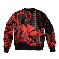 Custom Hawaii Bomber Jacket Paradise of the Pacific Tribal Kakau for King Kamehameha Day - Red LT9 - Wonder Print Shop