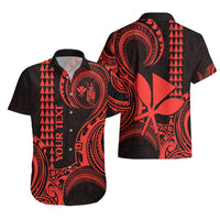 Custom Hawaii Hawaiian Shirt Paradise of the Pacific Tribal Kakau for King Kamehameha Day - Red - Wonder Print Shop