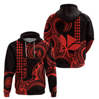 Custom Hawaii Hoodie Paradise of the Pacific Tribal Kakau for King Kamehameha Day - Red - Wonder Print Shop