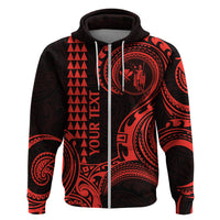Custom Hawaii Hoodie Paradise of the Pacific Tribal Kakau for King Kamehameha Day - Red - Wonder Print Shop