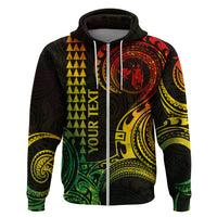 Custom Hawaii Hoodie Paradise of the Pacific Tribal Kakau for King Kamehameha Day - Reggae - Wonder Print Shop
