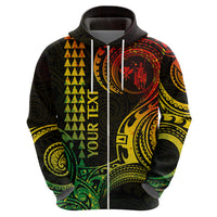 Custom Hawaii Hoodie Paradise of the Pacific Tribal Kakau for King Kamehameha Day - Reggae - Wonder Print Shop