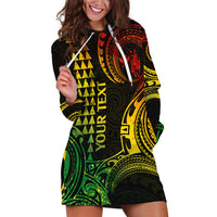 Custom Hawaii Hoodie Dress Paradise of the Pacific Tribal Kakau for King Kamehameha Day - Reggae - Wonder Print Shop
