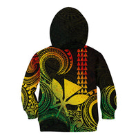 Custom Hawaii Kid Hoodie Paradise of the Pacific Tribal Kakau for King Kamehameha Day - Reggae - Wonder Print Shop