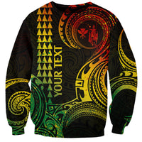 Custom Hawaii Sweatshirt Paradise of the Pacific Tribal Kakau for King Kamehameha Day - Reggae - Wonder Print Shop