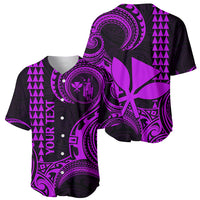Custom Hawaii Baseball Jersey Paradise of the Pacific Tribal Kakau for King Kamehameha Day - Purple LT9 - Wonder Print Shop