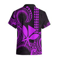 Custom Hawaii Hawaiian Shirt Paradise of the Pacific Tribal Kakau for King Kamehameha Day - Purple - Wonder Print Shop
