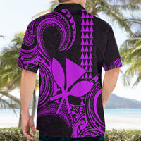 Custom Hawaii Hawaiian Shirt Paradise of the Pacific Tribal Kakau for King Kamehameha Day - Purple - Wonder Print Shop