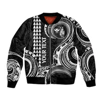 Custom Hawaii Bomber Jacket Paradise of the Pacific Tribal Kakau for King Kamehameha Day - White LT9 - Wonder Print Shop