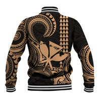 Custom Happy King Kamehameha Day Hawaii Baseball Jacket Paradise of the Pacific Tribal Kakau with Kanaka Maoli - Nude LT9 - Wonder Print Shop