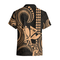 Custom Happy King Kamehameha Day Hawaii Hawaiian Shirt Paradise of the Pacific Tribal Kakau with Kanaka Maoli - Nude - Wonder Print Shop