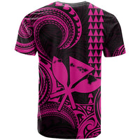 Custom Happy King Kamehameha Day Hawaii T Shirt Paradise of the Pacific Tribal Kakau with Kanaka Maoli - Pink - Wonder Print Shop