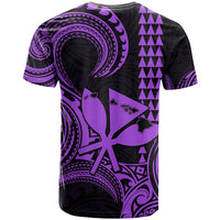 Custom Happy King Kamehameha Day Hawaii T Shirt Paradise of the Pacific Tribal Kakau with Kanaka Maoli - Purple - Wonder Print Shop