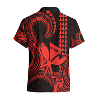 Custom Happy King Kamehameha Day Hawaii Hawaiian Shirt Paradise of the Pacific Tribal Kakau with Kanaka Maoli - Red - Wonder Print Shop