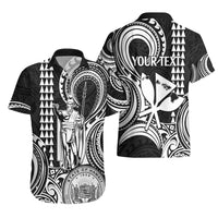 Custom Happy King Kamehameha Day Hawaii Hawaiian Shirt Paradise of the Pacific Tribal Kakau with Kanaka Maoli - White - Wonder Print Shop