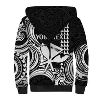 Custom Happy King Kamehameha Day Hawaii Sherpa Hoodie Paradise of the Pacific Tribal Kakau with Kanaka Maoli - White - Wonder Print Shop