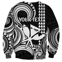 Custom Happy King Kamehameha Day Hawaii Sweatshirt Paradise of the Pacific Tribal Kakau with Kanaka Maoli - White - Wonder Print Shop