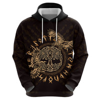 Personalized Odin's Celtic Raven Hoodie Gold Scandinavian Tattoo - Wonder Print Shop