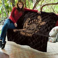 Personalized Odin's Celtic Raven Quilt Gold Scandinavian Tattoo - Wonder Print Shop