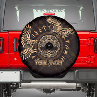 Personalized Odin's Celtic Raven Spare Tire Cover Gold Scandinavian Tattoo - Wonder Print Shop