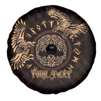Personalized Odin's Celtic Raven Spare Tire Cover Gold Scandinavian Tattoo - Wonder Print Shop