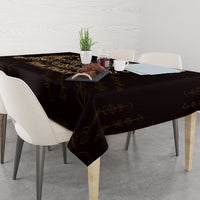 Personalized Odin's Celtic Raven Tablecloth Gold Scandinavian Tattoo - Wonder Print Shop