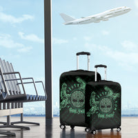 Personalized Odin's Celtic Raven Luggage Cover Green Scandinavian Tattoo - Wonder Print Shop