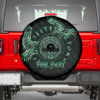Personalized Odin's Celtic Raven Spare Tire Cover Green Scandinavian Tattoo - Wonder Print Shop