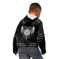 Personalized Viking Dragon Kid Hoodie with Sword Black Scandinavian Tattoo - Wonder Print Shop