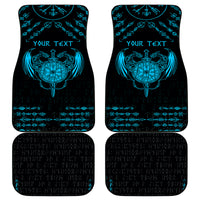 Personalized Viking Dragon Car Mats with Sword Blue Scandinavian Tattoo LT9 - Wonder Print Shop