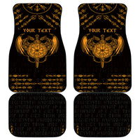 Personalized Viking Dragon Car Mats with Sword Gold Scandinavian Tattoo LT9 - Wonder Print Shop