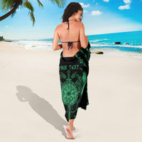Personalized Viking Dragon Sarong with Sword Green Scandinavian Tattoo - Wonder Print Shop