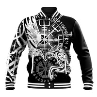 Vikings Raven and Wolf Baseball Jacket with Aegishjalmur Unique LT9 - Wonder Print Shop