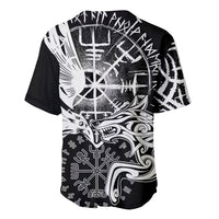 Vikings Raven and Wolf Baseball Jersey with Aegishjalmur Unique LT9 - Wonder Print Shop