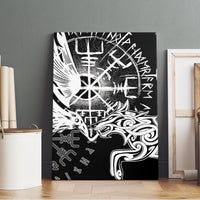 Vikings Raven and Wolf Canvas Wall Art with Aegishjalmur Unique LT9 - Wonder Print Shop