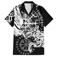 Vikings Raven and Wolf Family Matching Long Sleeve Bodycon Dress and Hawaiian Shirt with Aegishjalmur Unique LT9 - Wonder Print Shop