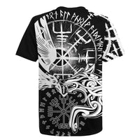 Vikings Raven and Wolf Rugby Jersey with Aegishjalmur Unique - Wonder Print Shop